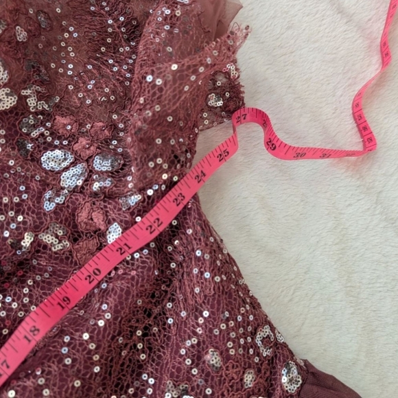 JessaKae Memory Lane Burgundy Sequin Tulle Dress - New With Tag - Size 2X - Picture 9 of 12